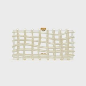 Cult Gaia Rina Ivory Lattice Clutch. BLACK FRIDAY PRICE!!!